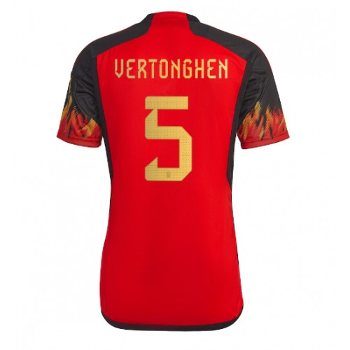 Belgium Jan Vertonghen #5 Replica Home Stadium Shirt World Cup 2022 Short Sleeve